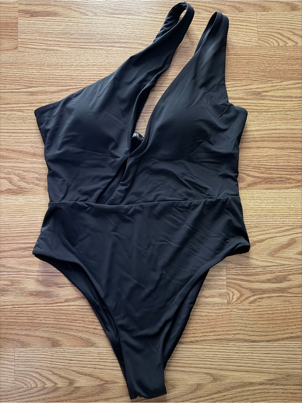 Zara Classic Black bodysuit - one shoulder